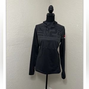 Reebok  Women’s Hoodie Stretch Sweatshirt Size S Black Jacket